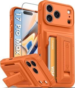 designer iphone 17 pro max case with card holder