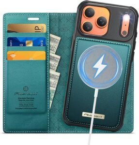 iphone 17 pro max leather case with card holder