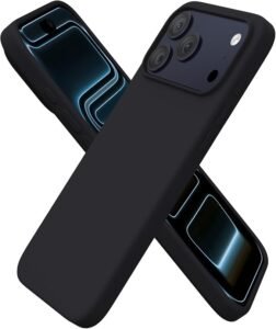 apple iphone 17 pro max silicone case black