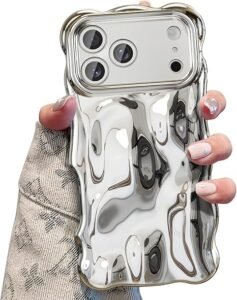 iphone 17 pro max silver in a case