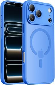 apple iphone 17 pro max techwoven case blue