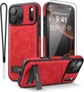 red clear iphone 17 pro max case