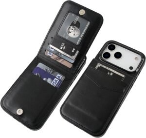 apple black leather case iphone 17 pro max