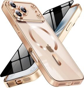 clear and gold iphone 17 pro max case