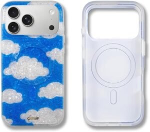 orange glitter iphone 17 pro max case