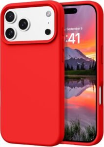 silicone red iphone 17 pro max case