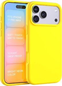 apple iphone 17 pro max case neon yellow
