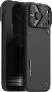 orange carbon fiber iphone 17 pro max case