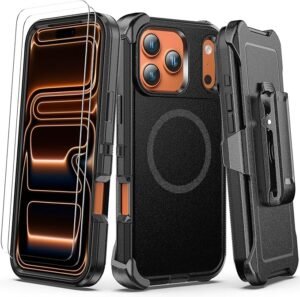 iphone 17 pro max heavy duty case with belt clip