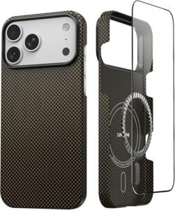 iphone 17 pro max blue carbon fiber case